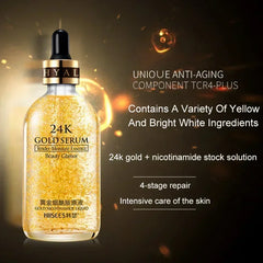 24K Gold Face Serum Brightening Skin Care Products Hyaluronic Acid Niacinamide Facial Nourish Smooth Care Beauty Health