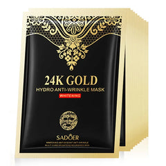 10Pcs 24K Golden Face Mask Moisturizing Skincare Face Sheet Mask Firming Brightening Facial Masks Skin Care Products