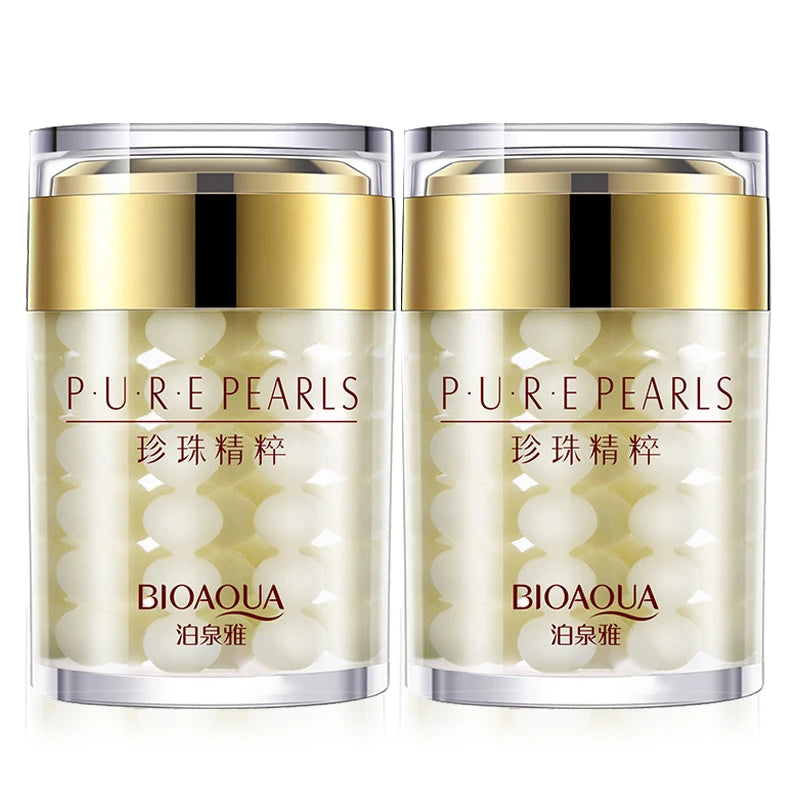 2Pcs  Pure Pearl Face Cream Moisturizing Skin Firming Hydrating Facial Cream Beauty Health Skin Care