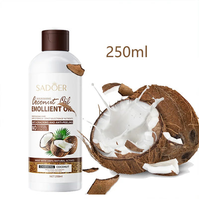 250Ml Coconut Sooth Dry Skin Lighten Fine Lines Face Massage Oil Nourishes Hair Removes Frizz Hair Care Oil Firming Body Oil