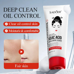 Kojic Acid Skin Care Facial Wash Mild Oil Control Deep Cleaning Moisturizing Cleansing and Nonirritating Face Cleanser Face Wash