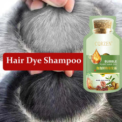 Pure Natural Herbal Hair Dye Shampoo Lasting Coloring Non-Irritating Repair Gray White Fashion Hair Care Women Men Grey Coverage