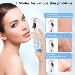 Blackhead Remover Pore Vacuum Face Cleaner Electric Pimple Acne Black Head Removal USB Rechargeable Water Cycle Black Dot Remove