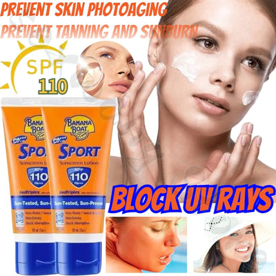 Sunscreen Lotion SPF110 Whole Body Waterproof, Sweatproof and Uv-Resistant to Prevent Sunburn and Sunburn, Outdoor Unisex 90Ml