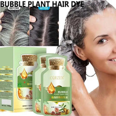 Pure Natural Herbal Hair Dye Shampoo Lasting Coloring Non-Irritating Repair Gray White Fashion Hair Care Women Men Grey Coverage