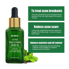 Acne Treatment Facial Serum Pore Shrinking Skin Care against Face Acne Pimple Spots Remover Cleaning Shrink Pores Tea Tree Serum