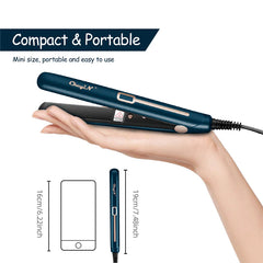 Mini Professional 2 in 1 Portable Hair Curler Hair Straightener Flat Iron Hairs Straightening Corrugated Iron Styling Tools 48