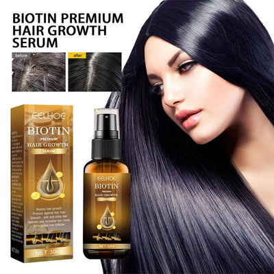 5PCS Biotin Repair Damaged Hair Care Essential Oils Enhance Hair Roots Spray Scalp Treatment for Men Women