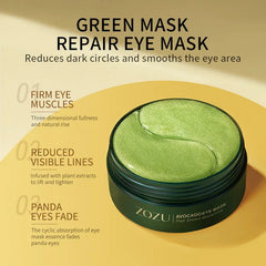 60Pcs Avocado Golden Collagen Eye Mask anti Dark Circles Eye Bags Moisturizing Firming Eye Patches Skin Care Products