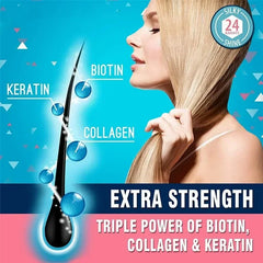 Biotin Collagen Keratin Hair Mask Repair Damage Dry Frizz Soften Hair Scalp Care Hair Beauty Health 2024 New