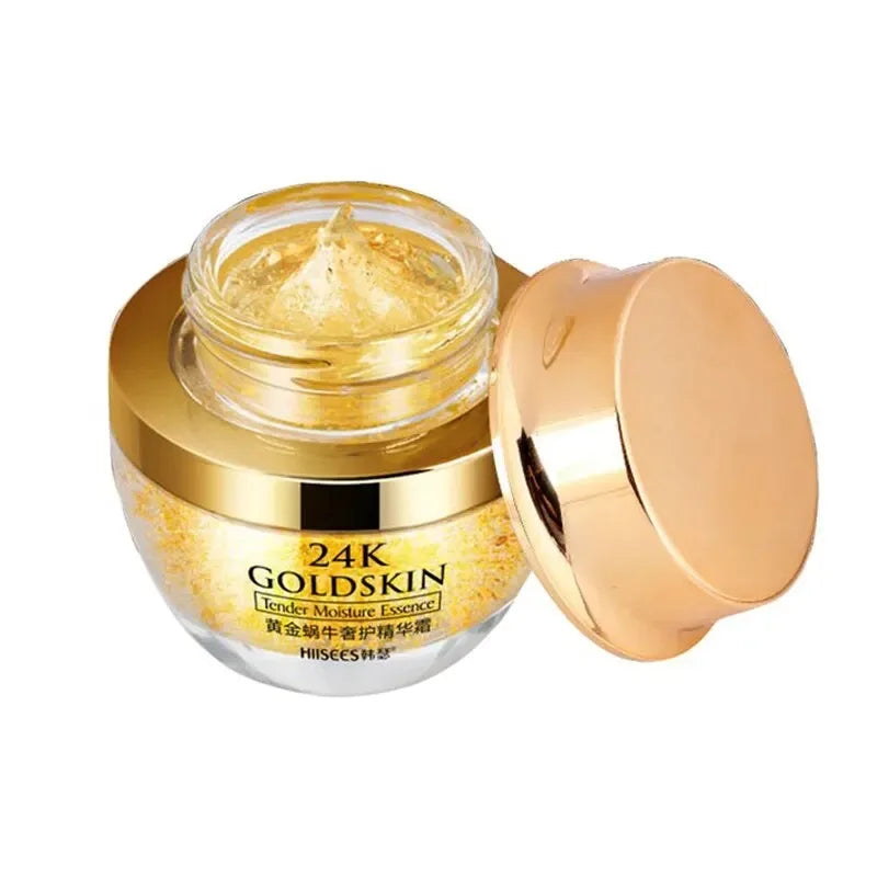 24K Golden Snail Collagen Cream Moisturizing and Skincare Essential Oil Control Facial Beauty Product 1 Piece Non Irritating