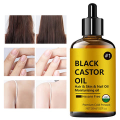 2024 New Castor Oil Hair Care and Growth Care Oil Nourishes and Nourishes Hair Making It Soft and Smooth Girls' Hair Care 30Ml