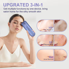 Cooling Laser Hair Removal 3-in-1 Rejuvenation Acne Remove Permanent Bikini Trimmer Painless Hair Remove for Women IPL Epilator