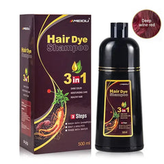 Long-Lasting Gray/Black Hair Dye Shampoo for Men and Women - 500ml