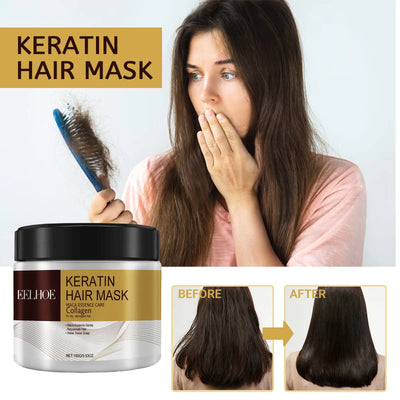 Moisturizing Hair Mask Nourishing Anti Hair Loss Keratin Damaged Dry Repair Split End Treatment Scalp Smoothing Frizzy Hair Care