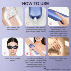 Cooling Laser Hair Removal 3-in-1 Rejuvenation Acne Remove Permanent Bikini Trimmer Painless Hair Remove for Women IPL Epilator