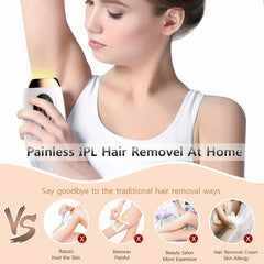 Advanced IPL Hair Removal Laser Epilator 999999 Flashes Permanent Painless Solution for Smooth Skin on Body Face