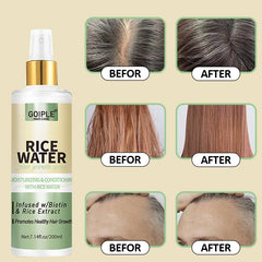 Hair Growth Serum Repair Damaged Regrowth Essential Oil for Thinning Loss Treatment Care Strengthen Root Rice Water Spray