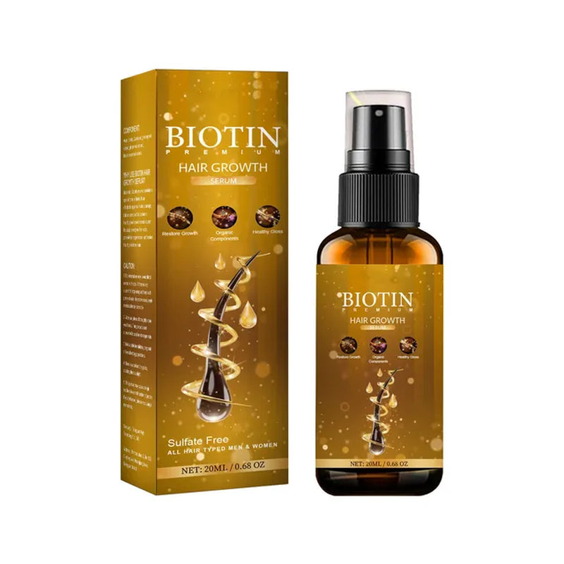 20Ml Hair Growth Products Fast Growing Essential Oil Biotin Prevent Loss Serum Spray Scalp Treatment Beauty Care for Men Women