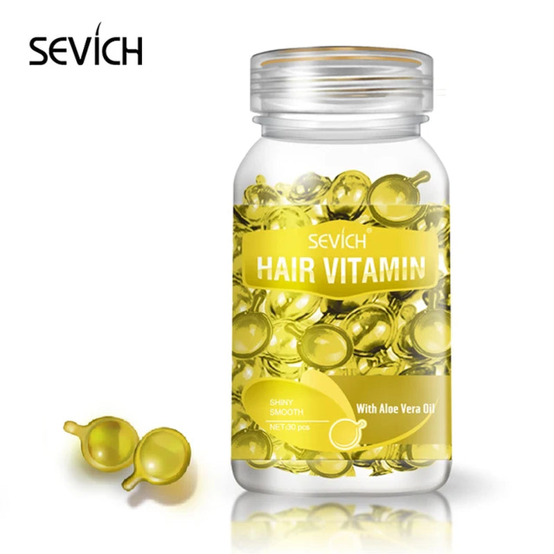 Mix Hair Vitamin Capsule 30Pcs/Bottle Keratin Repair Damaged Hair Complex Oil Moroccan Anti-Hair Loss Products Hair Care