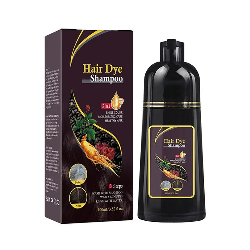 100Ml Herbal Natural Black Hair and Brown Hair Shampoo 3-In-1 Moisturize Care Hair Dye Mild Non-Irritating Hair Care Products